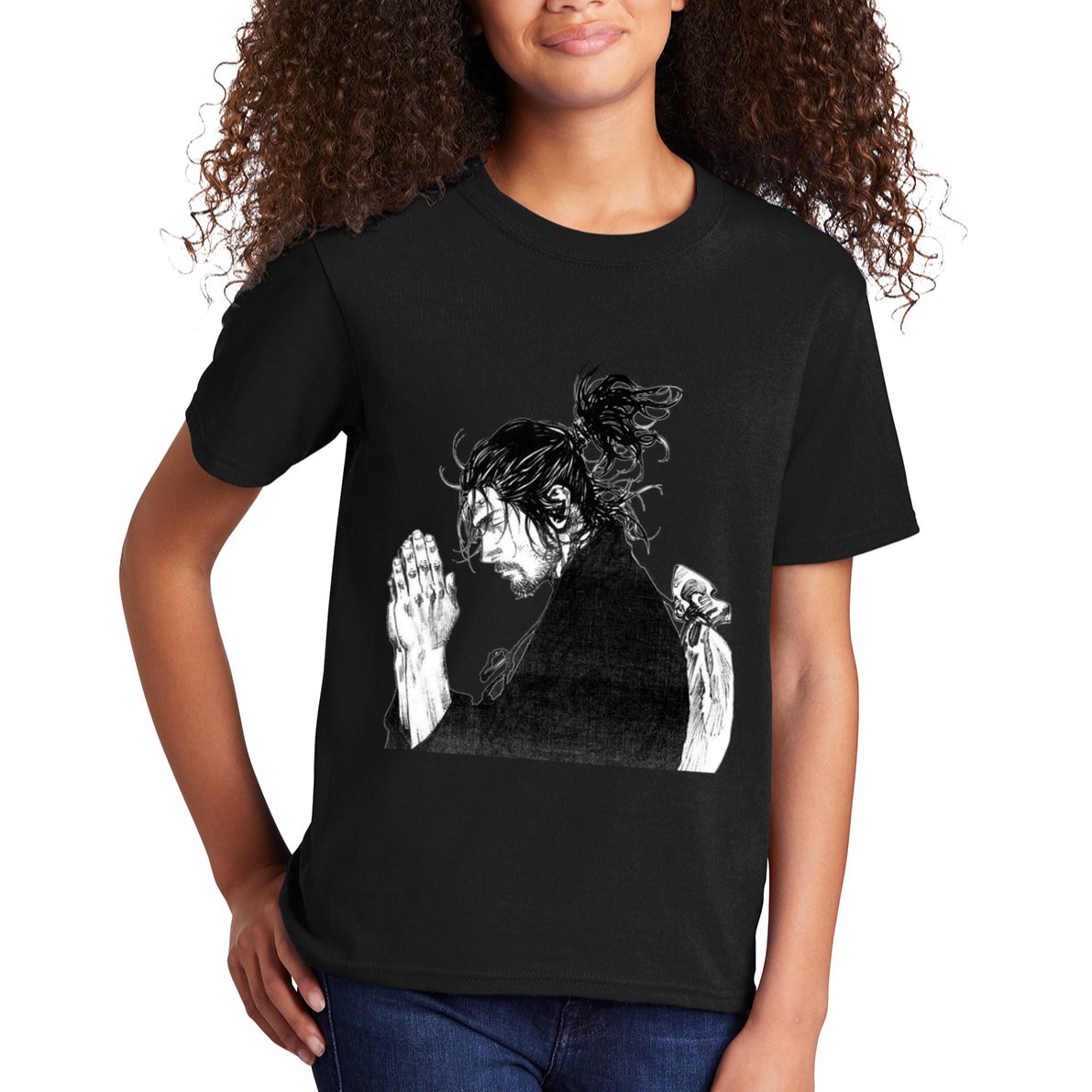 Miyamoto Musashi Praying Kids T-Shirt