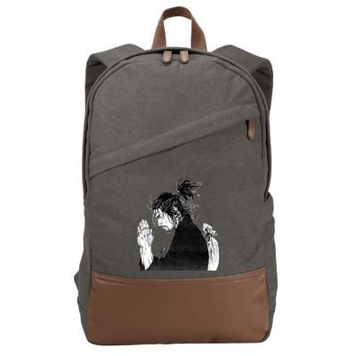 Miyamoto Musashi Praying Cotton Canvas Backpack