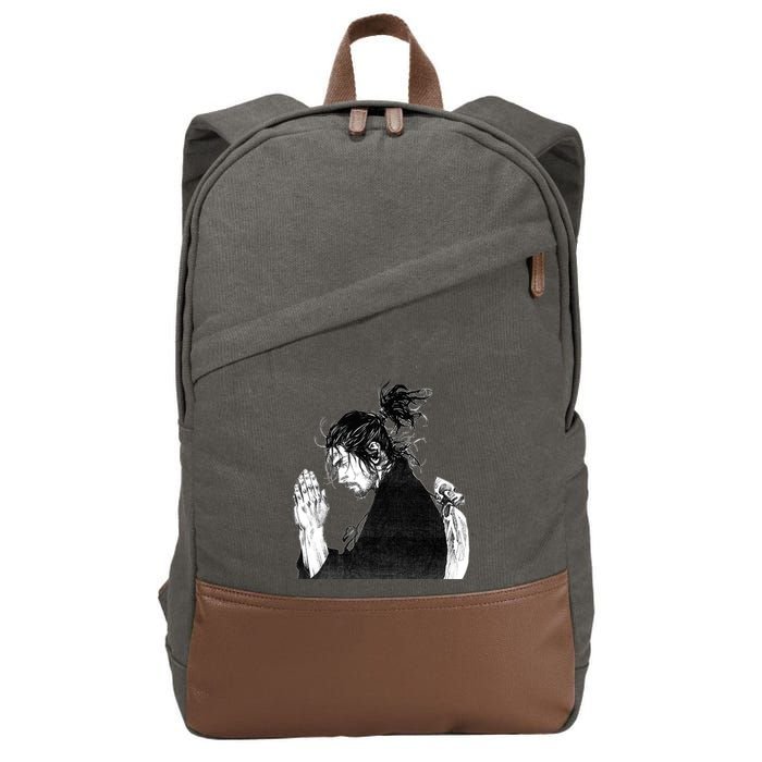 Miyamoto Musashi Praying Cotton Canvas Backpack