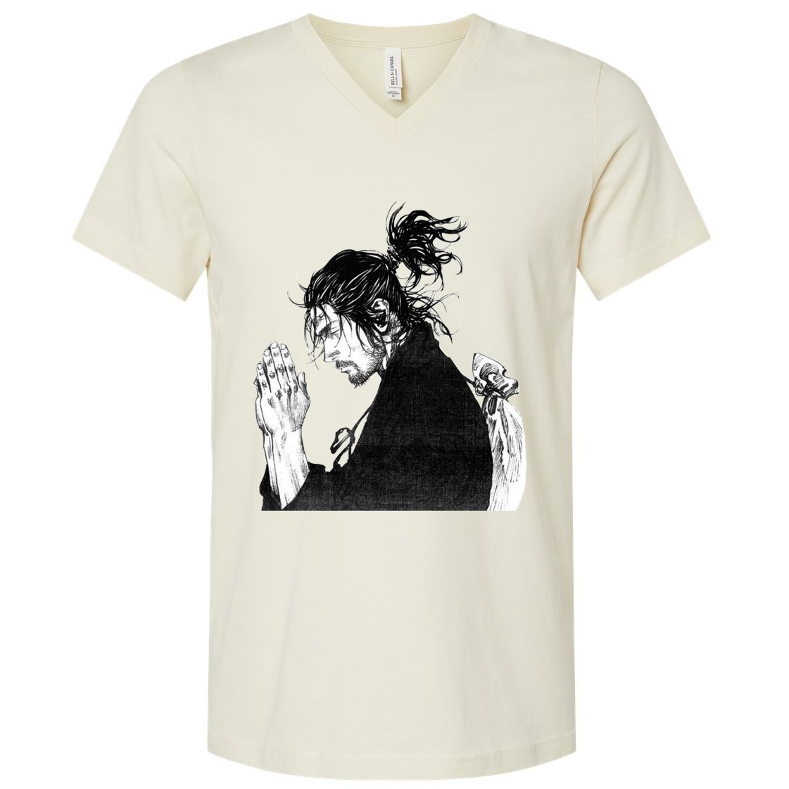 Miyamoto Musashi Praying V-Neck T-Shirt