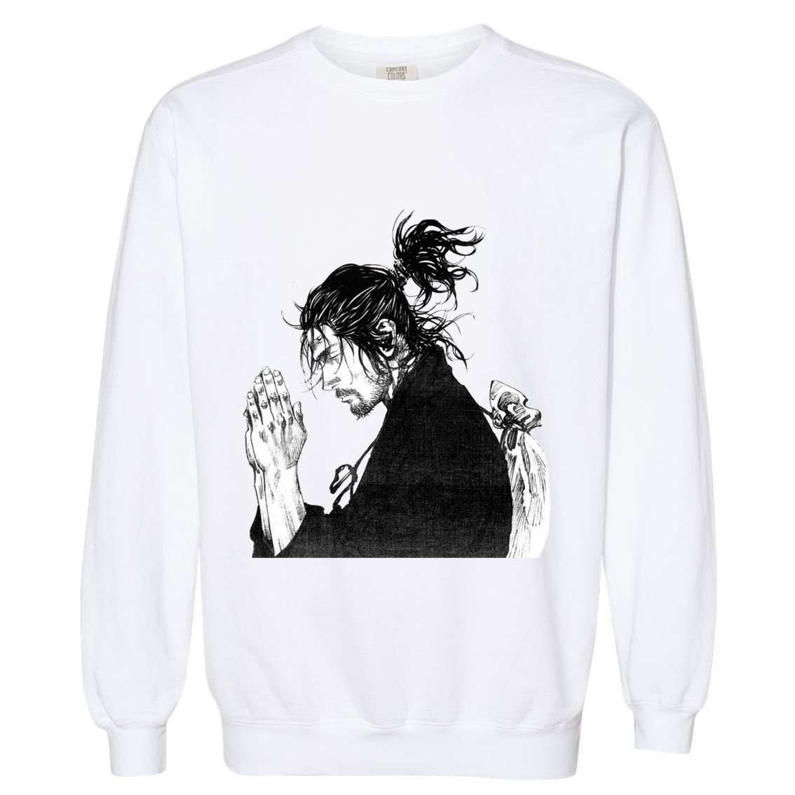 Miyamoto Musashi Praying Garment-Dyed Sweatshirt