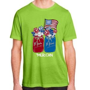 Mom Mimi Patriotic Flower American Flag Memorial Day Gift Adult ChromaSoft Performance T-Shirt