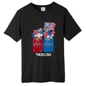 Mom Mimi Patriotic Flower American Flag Memorial Day Gift Tall Fusion ChromaSoft Performance T-Shirt