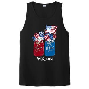 Mom Mimi Patriotic Flower American Flag Memorial Day Gift PosiCharge Competitor Tank