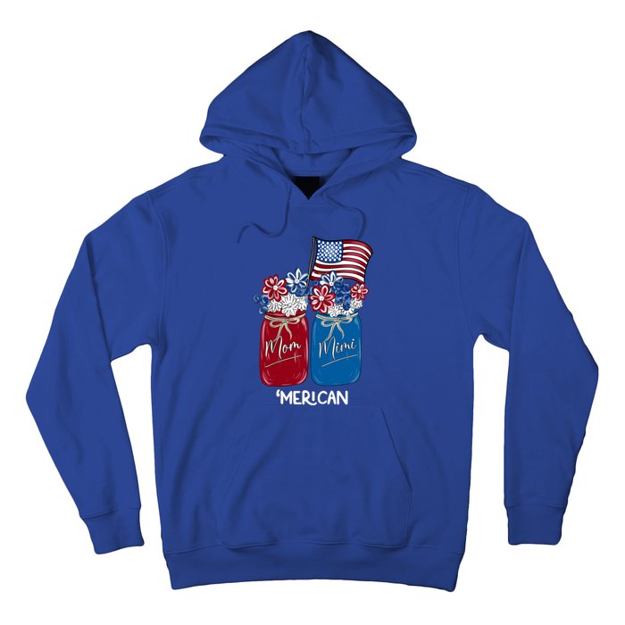 Mom Mimi Patriotic Flower American Flag Memorial Day Gift Hoodie