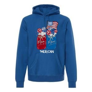 Mom Mimi Patriotic Flower American Flag Memorial Day Gift Premium Hoodie