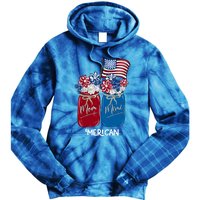 Mom Mimi Patriotic Flower American Flag Memorial Day Gift Tie Dye Hoodie