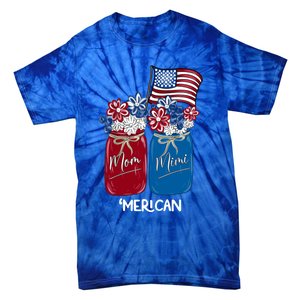 Mom Mimi Patriotic Flower American Flag Memorial Day Gift Tie-Dye T-Shirt