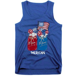 Mom Mimi Patriotic Flower American Flag Memorial Day Gift Tank Top