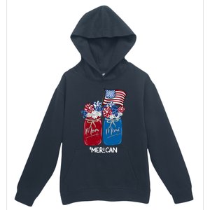 Mom Mimi Patriotic Flower American Flag Memorial Day Gift Urban Pullover Hoodie