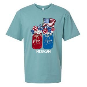 Mom Mimi Patriotic Flower American Flag Memorial Day Gift Sueded Cloud Jersey T-Shirt