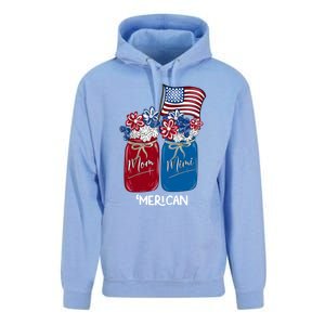 Mom Mimi Patriotic Flower American Flag Memorial Day Gift Unisex Surf Hoodie