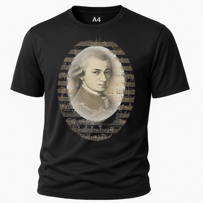 Mozart Mozart Portrait Classical Music Lover Gift Cooling Performance Crew T-Shirt