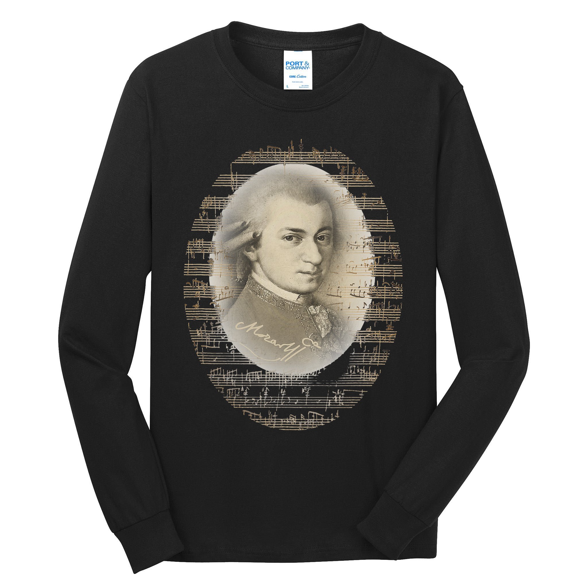 Mozart Mozart Portrait Classical Music Lover Gift Tall Long Sleeve T-Shirt