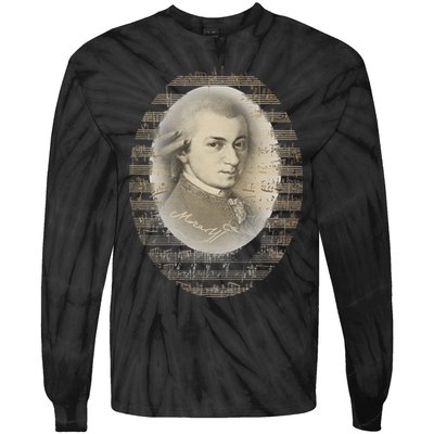 Mozart Mozart Portrait Classical Music Lover Gift Tie-Dye Long Sleeve Shirt