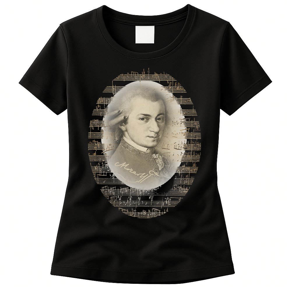 Mozart Mozart Portrait Classical Music Lover Gift Womens T-Shirt