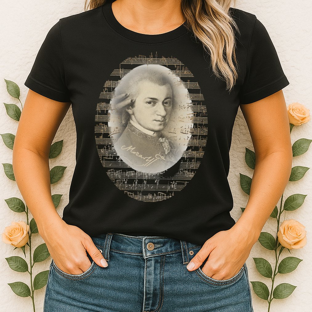Mozart Mozart Portrait Classical Music Lover Gift Womens T-Shirt