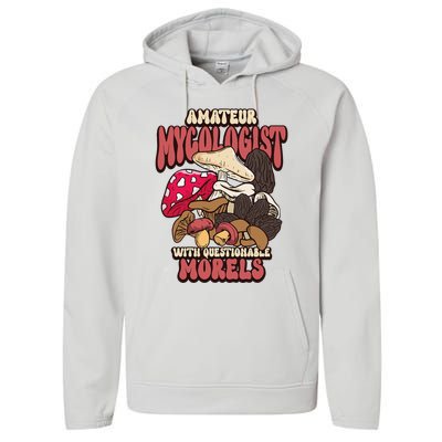 Morels Mushroom Picker Mushroom Farmer Mushroom Performance Fleece Hoodie