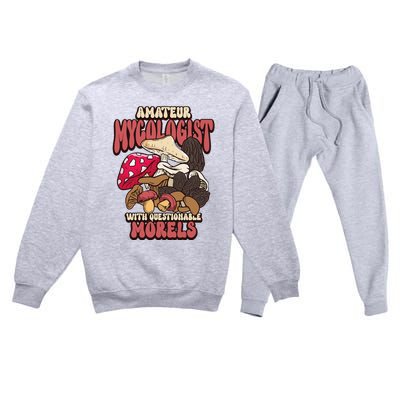 Morels Mushroom Picker Mushroom Farmer Mushroom Premium Crewneck Sweatsuit Set