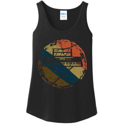 Music Musician Pianist Vintage Keyboard Player Piano Ladies Essential Tank