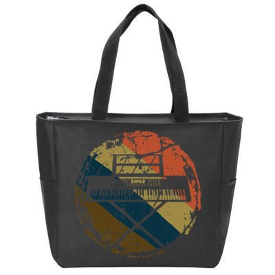 Music Musician Pianist Vintage Keyboard Player Piano Zip Tote Bag