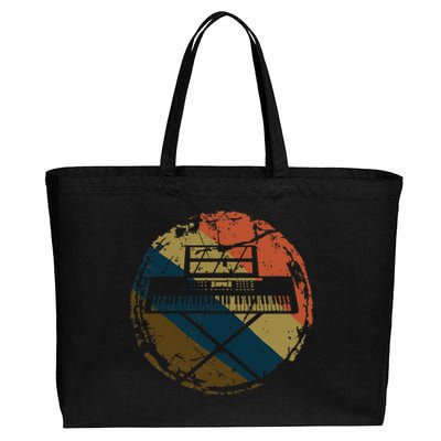 Music Musician Pianist Vintage Keyboard Player Piano Cotton Canvas Jumbo Tote