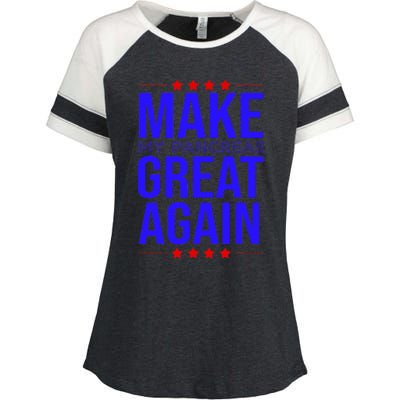 Make My Pancreas Great Again Diabetes Socks T1D Awareness Enza Ladies Jersey Colorblock Tee