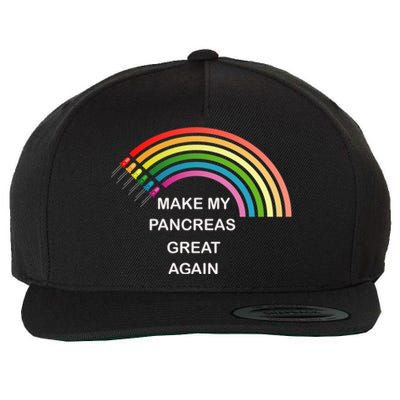 Make My Pancreas Great Diabetes Awareness Gift Wool Snapback Cap