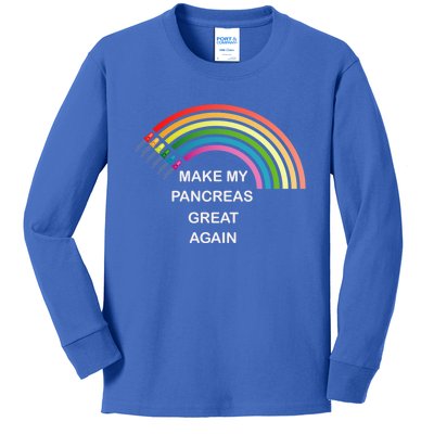 Make My Pancreas Great Diabetes Awareness Gift Kids Long Sleeve Shirt