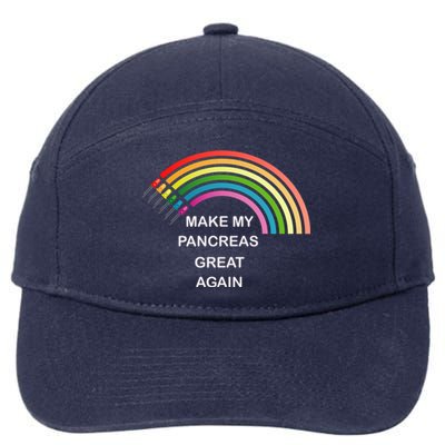 Make My Pancreas Great Diabetes Awareness Gift 7-Panel Snapback Hat