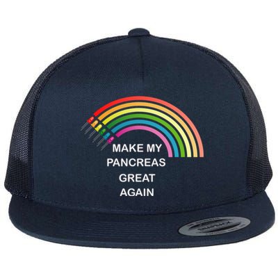 Make My Pancreas Great Diabetes Awareness Gift Flat Bill Trucker Hat