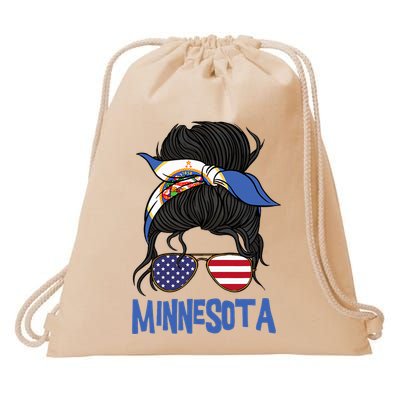 Minnesota Minnesota Proud State Flag Drawstring Bag