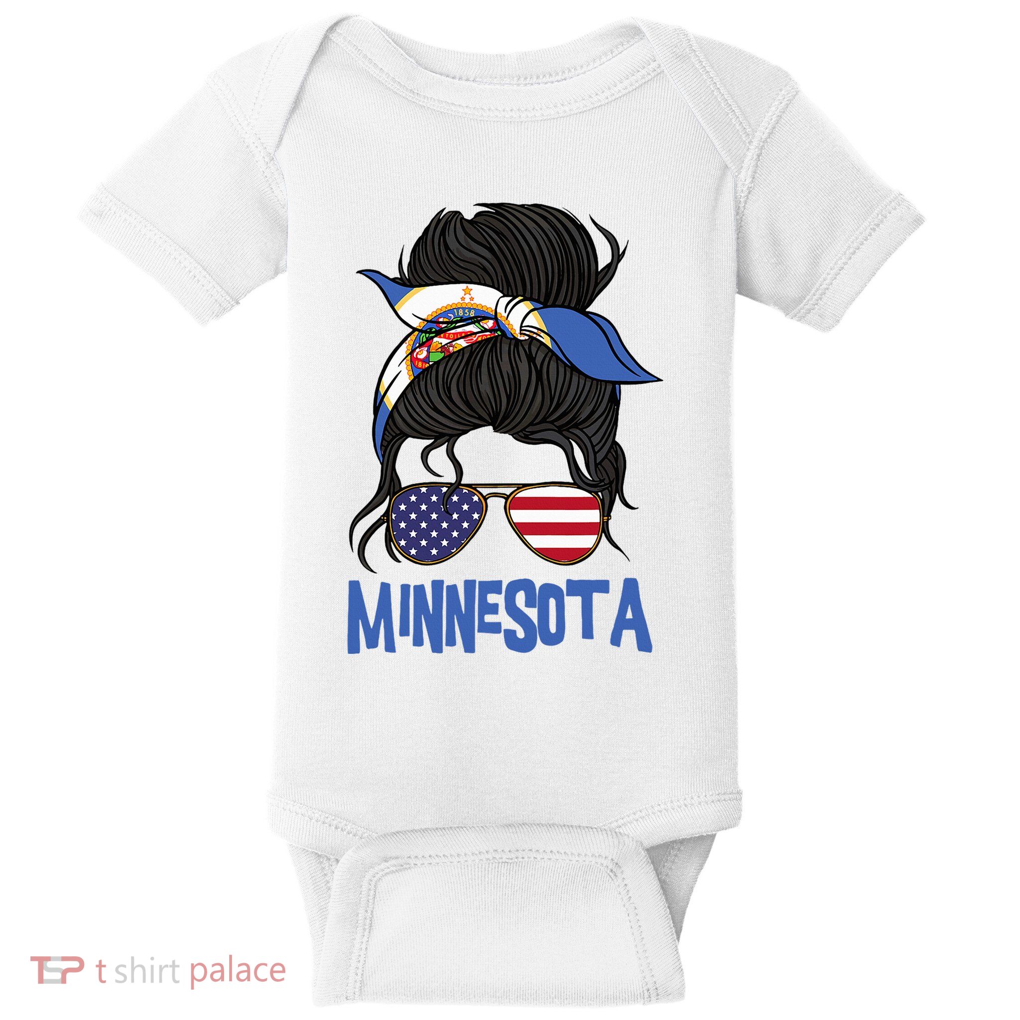 Minnesota Minnesota Proud State Flag Baby Bodysuit