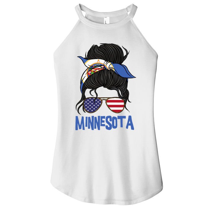 Minnesota Minnesota Proud State Flag Women's Perfect Tri Rocker Tank