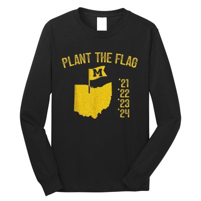 Michigan Map Plant The Flag 21 22 23 24 Long Sleeve Shirt