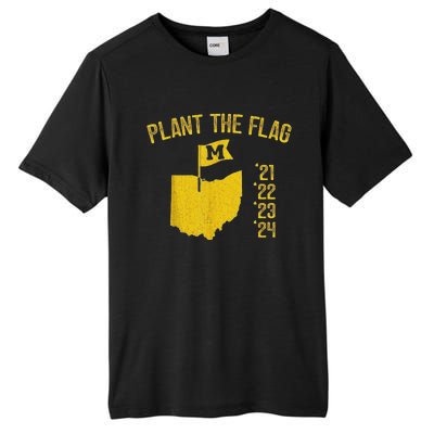 Michigan Map Plant The Flag 21 22 23 24 Tall Fusion ChromaSoft Performance T-Shirt