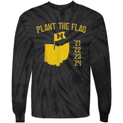 Michigan Map Plant The Flag 21 22 23 24 Tie-Dye Long Sleeve Shirt