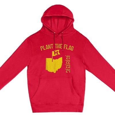 Michigan Map Plant The Flag 21 22 23 24 Premium Pullover Hoodie