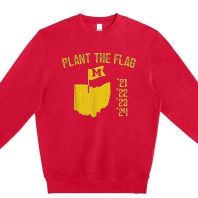 Michigan Map Plant The Flag 21 22 23 24 Premium Crewneck Sweatshirt