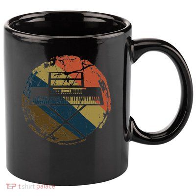 Music Musician Pianist Vintage Keyboard Piano 11oz C Handle Ceramic Mug
