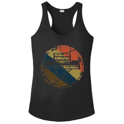 Music Musician Pianist Vintage Keyboard Piano Ladies PosiCharge Competitor Racerback Tank