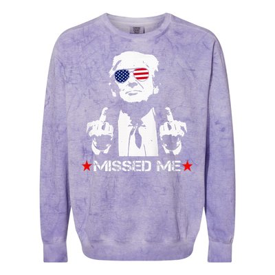 Missed Me Pro Trump 2024 Colorblast Crewneck Sweatshirt