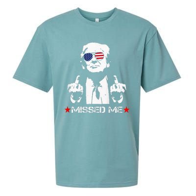 Missed Me Pro Trump 2024 Sueded Cloud Jersey T-Shirt