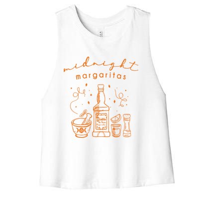 Midnight Margaritas Queen Halloween Midnight Party Potions Gift Women's Racerback Cropped Tank