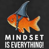 Mindset Motivational Quote Cute Goldfish Shark Fish Hat