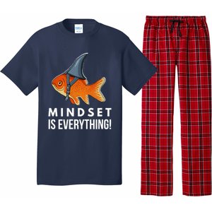 Mindset Motivational Quote Cute Goldfish Shark Fish Pajama Set