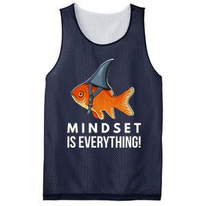 Mindset Motivational Quote Cute Goldfish Shark Fish Mesh Reversible Basketball Jersey Tank