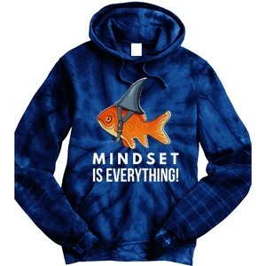 Mindset Motivational Quote Cute Goldfish Shark Fish Tie Dye Hoodie