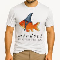 Mindset Motivational Quote Cute Goldfish Shark Cooling Performance Crew T-Shirt
