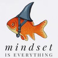 Mindset Motivational Quote Cute Goldfish Shark Cooling Performance Crew T-Shirt